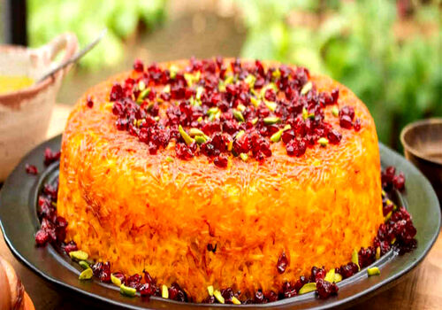 زرشک پلو با قارچ رو جایگزین زرشک پلو با مرغ کن + نحوه تهیه 