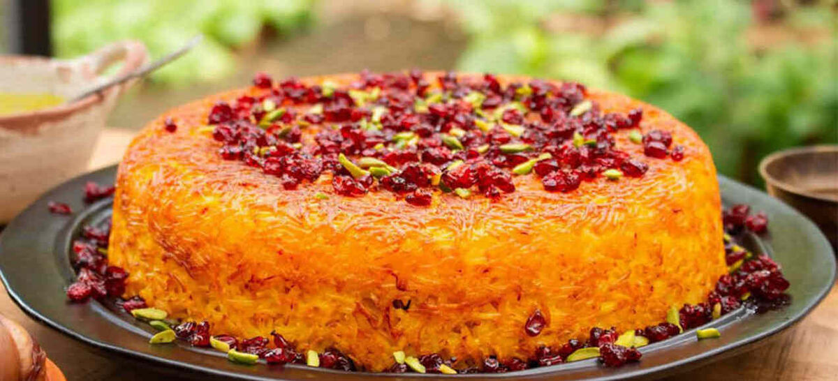 زرشک پلو گیاهی