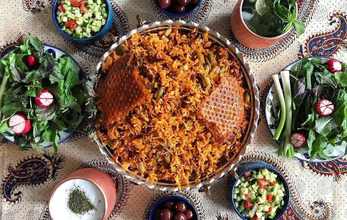 لوبیا پلوی گیاهی