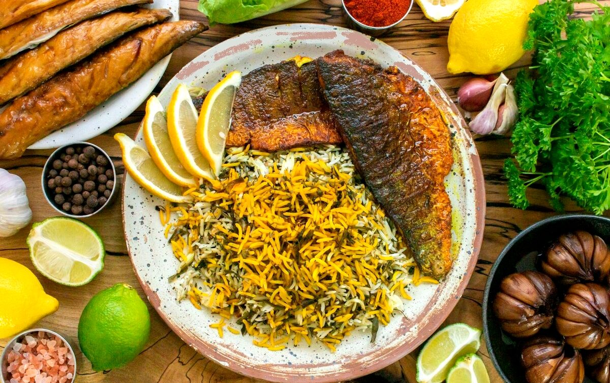 سبزی پلو با ماهی